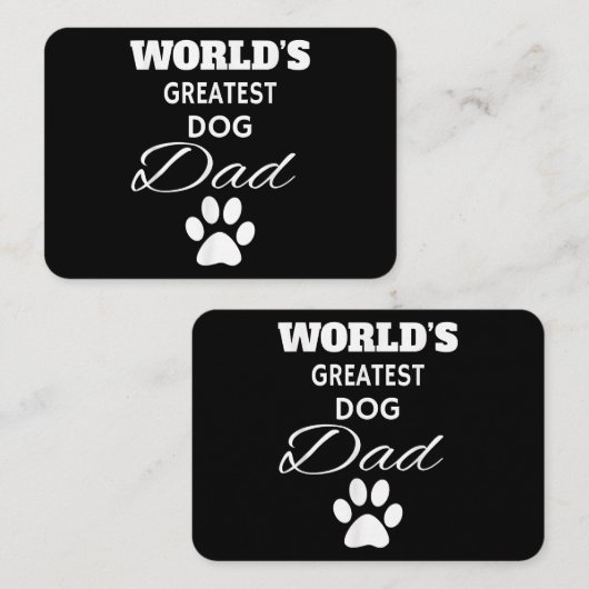 's Werelds grootste hond pap T-Shirt, hou van mijn Visitekaartje (Voorkant / Achterkant)