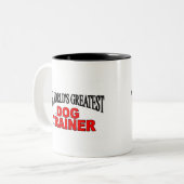 's Werelds grootste hond-trainer Tweekleurige Koffiemok (Voorkant links)