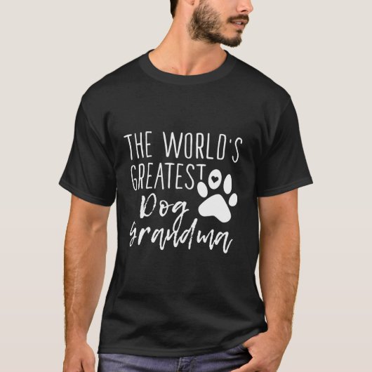 'S Werelds Grootste Hondengrootmoeder Schattigee H T-shirt (Voorkant)