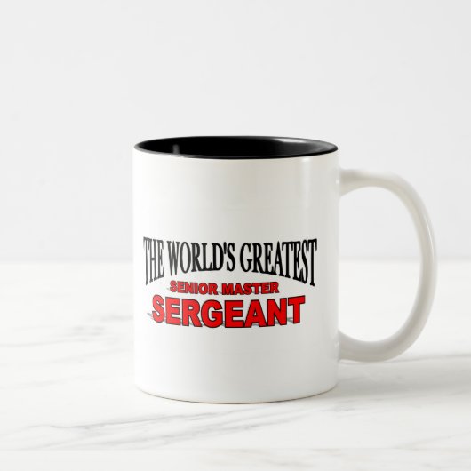 's Werelds grootste hoofdsergeant Tweekleurige Koffiemok (Rechts)