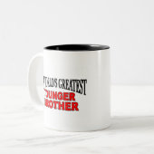 's Werelds grootste jongere broer Tweekleurige Koffiemok (Voorkant links)