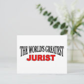 's Werelds grootste jurist Briefkaart (Staand voorkant)