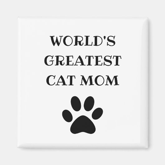 's Werelds grootste kat mam aangepaste tekst op ma Magneet (Voorkant)
