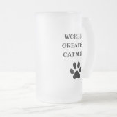 's Werelds grootste kat mam aangepaste tekst op ma Matglas Bierpul (Voorkant rechts)