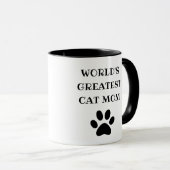 's Werelds grootste kat mam aangepaste tekst op ma Mok (Voorkant rechts)