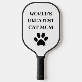 's Werelds grootste kat mam aangepaste tekst op ma Pickleball Paddle