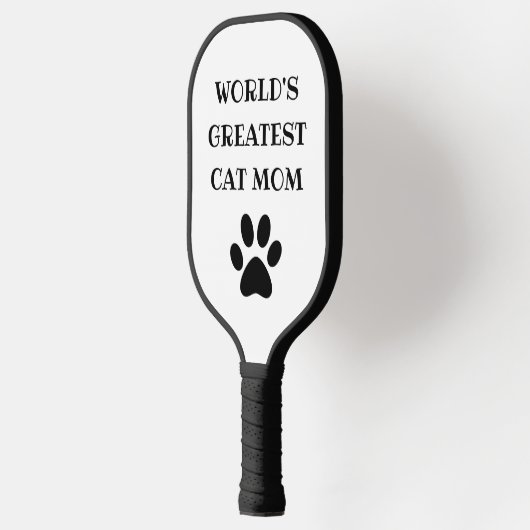 's Werelds grootste kat mam aangepaste tekst op ma Pickleball Paddle (Links)