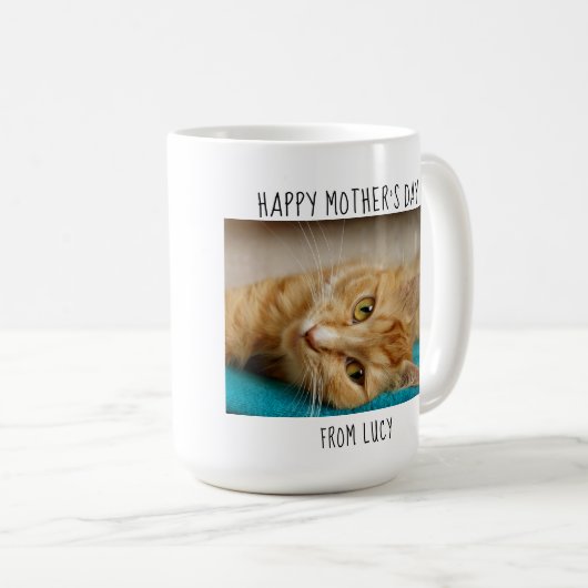 's Werelds Grootste Kat Mam - Happy Moederdag Koffiemok (Voorkant rechts)