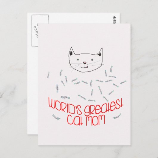 'S WERELDS GROOTSTE KAT MOEDER Briefkaart (Voorkant / Achterkant)