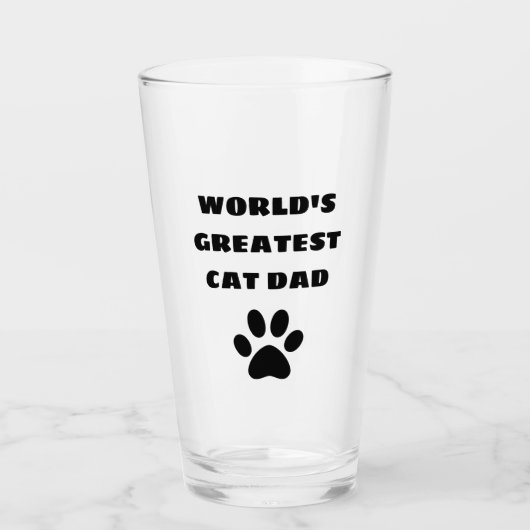 's Werelds grootste kat pap aangepaste tekst op ma Glas (Voorkant)