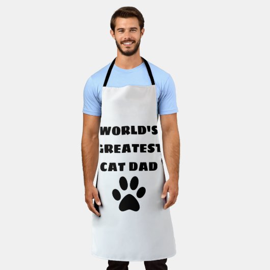 's Werelds grootste kat pap aangepaste tekst op ma Schort (Gedragen)