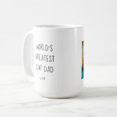 's Werelds grootste kat papa - foto, naam en jaar Koffiemok (Voorkant links)