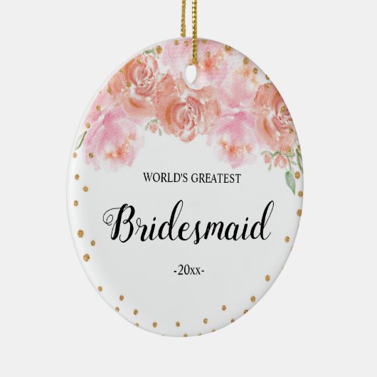 's Werelds grootste kerstornament in Bridesmaid Keramisch Ornament (Rechts)