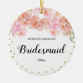 's Werelds grootste kerstornament in Bridesmaid Keramisch Ornament (Voorkant)
