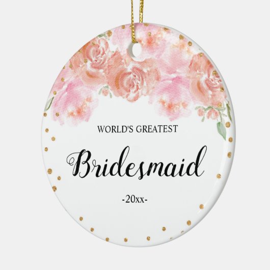's Werelds grootste kerstornament in Bridesmaid Keramisch Ornament (Links)