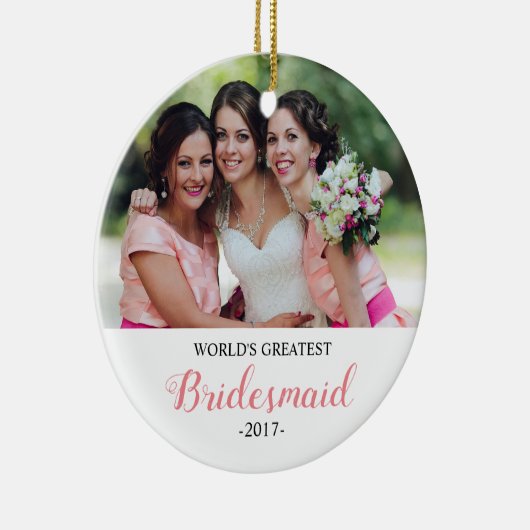 's Werelds grootste kerstornament in Bridesmaid Keramisch Ornament (Rechts)