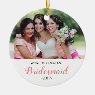 's Werelds grootste kerstornament in Bridesmaid Keramisch Ornament