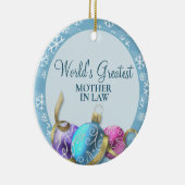 's Werelds grootste kerstsierman in de wet Keramisch Ornament (Rechts)