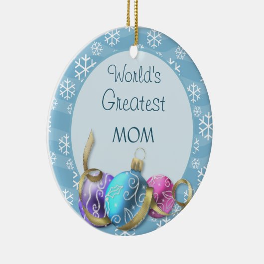 's Werelds grootste kerstversiering met mam Keramisch Ornament (Rechts)