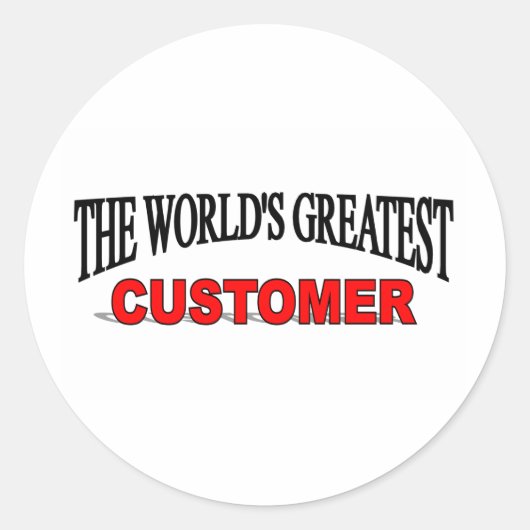 's Werelds grootste klant Ronde Sticker (Voorkant)