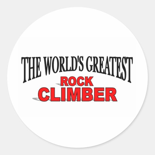 's Werelds grootste klimmer Ronde Sticker (Voorkant)