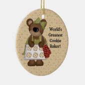 's Werelds grootste koekjesmaker Keramisch Ornament (Rechts)