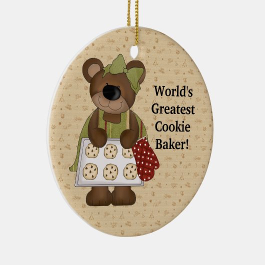 's Werelds grootste koekjesmaker Keramisch Ornament (Rechts)