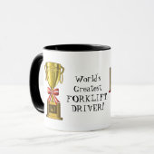 's Werelds grootste koffie-mok voor vorkheftruckch Mok (Voorkant links)