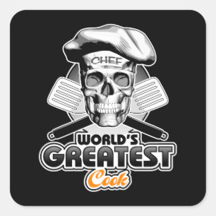 's Werelds grootste kok v5 Vierkante Sticker