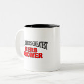 's Werelds grootste kruidenproducent Tweekleurige Koffiemok (Voorkant links)