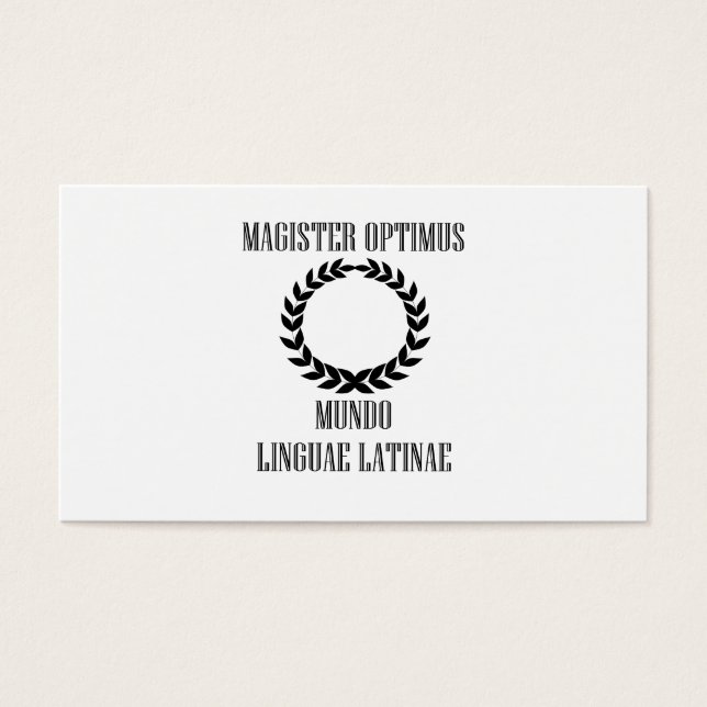 's Werelds grootste Latijnse leraar (mannen) Visitekaartjes (Voorkant)