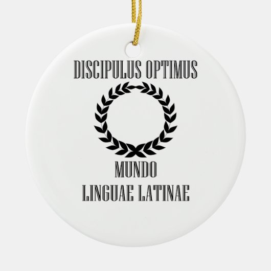 's Werelds grootste Latijnse student (mannelijk) Keramisch Ornament (Voorkant)