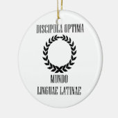 's Werelds grootste Latijnse student (Vrouw) Keramisch Ornament (Links)