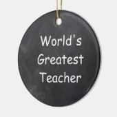 's Werelds grootste leerkracht-kartonnen cadeauide Keramisch Ornament (Links)