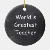 's Werelds grootste leerkracht-kartonnen cadeauide Keramisch Ornament (Achterkant)