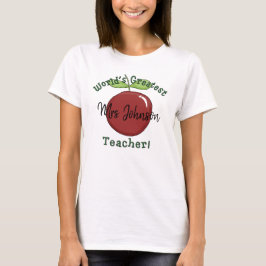 's Werelds grootste leerling-juffrouw Apple met na T-shirt
