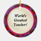 's Werelds grootste leerschool-decoratie Keramisch Ornament (Achterkant)