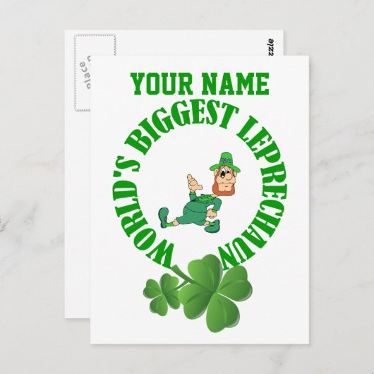 's Werelds grootste leprechaun Briefkaart (Voorkant / Achterkant)