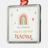 's Werelds grootste leraar cadeau Boho regenboog Metalen Ornament (Links)