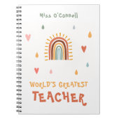 's Werelds grootste leraar cadeau Boho regenboog Notitieboek (Voorkant)