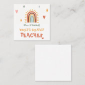 's Werelds grootste leraar cadeau Boho regenboog Notitiekaartje (Voorkant / Achterkant)