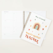 's Werelds grootste leraar cadeau Boho regenboog Planner (Display)