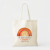 's Werelds grootste leraar waardering regenboog Tote Bag (Voorkant)