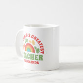 's Werelds grootste leraar Wildflower Rainbow Koffiemok (Voorkant links)