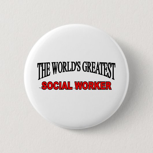 's Werelds grootste maatschappelijk werker Ronde Button 5,7 Cm (Voorkant)