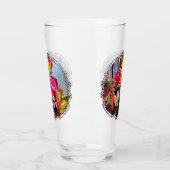 's Werelds grootste mam bloemen PM0001 Beer Glas (Links)