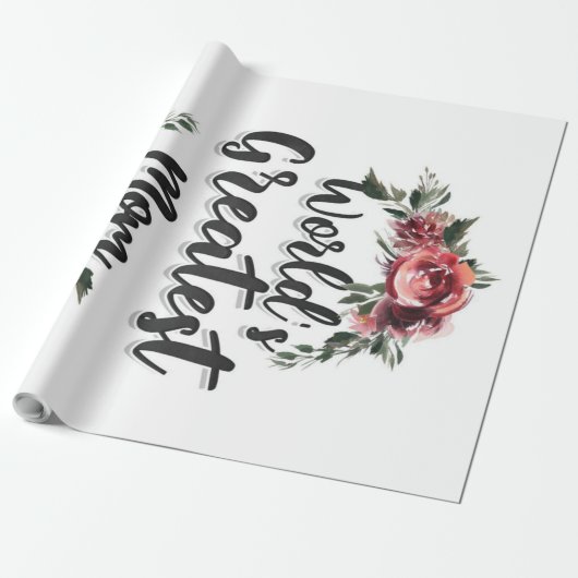 's Werelds Grootste Mam | Cadeau voor mama Cadeaupapier (Uitgerold)