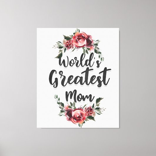 's Werelds Grootste Mam | Cadeau voor mama Canvas Afdruk (Voorkant)