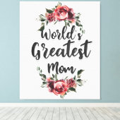 's Werelds Grootste Mam | Cadeau voor mama Canvas Afdruk (Insitu (Houten vloer))