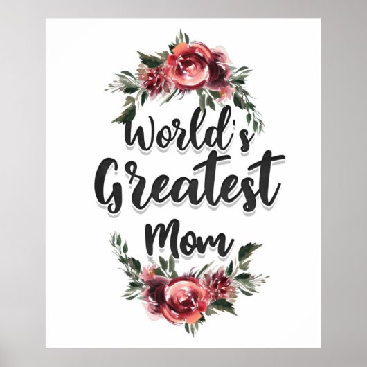 's Werelds Grootste Mam | Cadeau voor mama Poster (Voorkant)